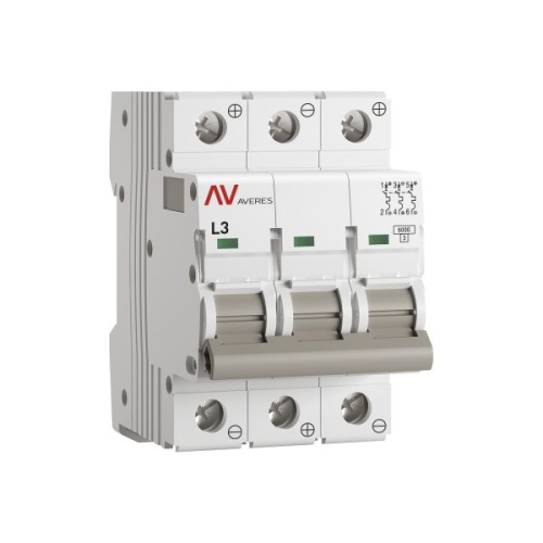 Выключатель автоматический AV-6 DC 3P 3A (L) 6kA EKF AVERES