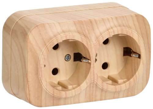 РС22-3-ХС Розет. 2-ая с з/к о/у 16А GLORY сосна IEK РС22-3-ХС Розет. 2-ая с з/к о/у 16А GLORY сосна IEK