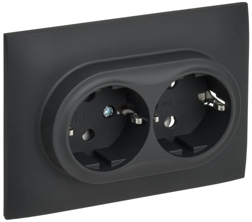 SKANDY Роз. 2-я с з/к без з/ш 16А сб. SK-R08G граф. IEK SKANDY Роз. 2-я с з/к без з/ш 16А сб. SK-R08G граф. IEK