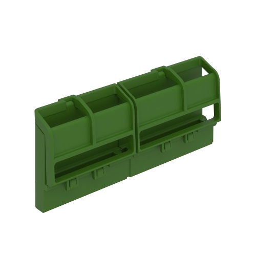 Шинный держатель FRAME 162мм (4 сегмента, до 20 полюсов), зеленый (для всех щитков)