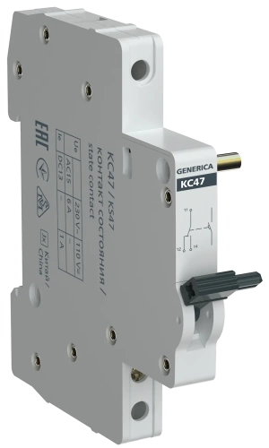 Контакт состояния КС47 на DIN-рейку GENERICA Контакт состояния КС47 на DIN-рейку GENERICA