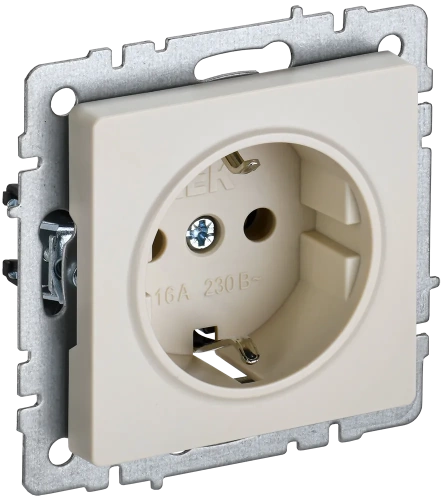 BRITE Роз. с з/к/ш 16А РС14-1-0-БрКр беж. IEK