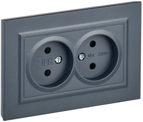 BRITE Роз. 2-я без з/к с з/ш 10А в сб. РСш12-2-БрМ мар. IEK BRITE Роз. 2-я без з/к с з/ш 10А в сб. РСш12-2-БрМ мар. IEK