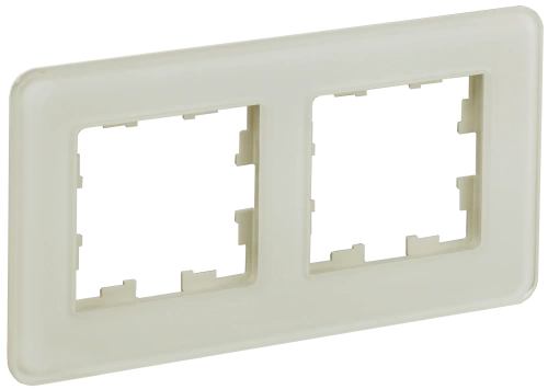 BRITE Рамка 2-мест. РУ-2-2-Бр стекло песчаный RE IEK