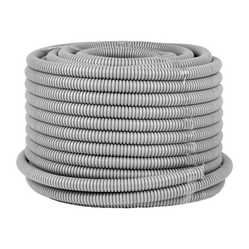 Труба гофр. ПВХ с протяжкой d20 мм (50 м) серая EKF-Plast Труба гофр. ПВХ с протяжкой d20 мм (50 м) серая EKF-Plast