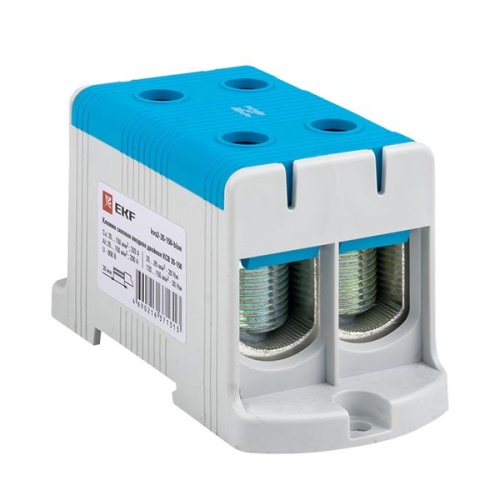 Клемма силовая вводная двойная КСВ 35-150 синяя EKF PROxima Клемма силовая вводная двойная КСВ 35-150 синяя EKF PROxima