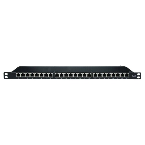 Патч-панель 19", 0.5 U,CAT6, 24 порта RJ45, экранированная