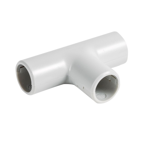 TI20G Тройник (2 част.) для труб D20мм, цвет серый (1уп = 25шт) Экопласт