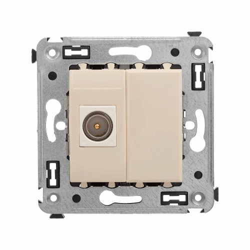 Розетка TV оконечная в стену, "Avanti", "Ванильная дымка" Розетка TV оконечная в стену, "Avanti", "Ванильная дымка"