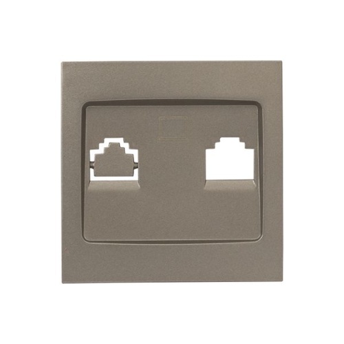 Валенсия лицевая панель розетки RJ-45 1-местная кашемир EKF PROxima Валенсия лицевая панель розетки RJ-45 1-местная кашемир EKF PROxima