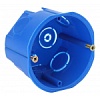 KUT-68-45-blue ЭРА Коробка установочн. КУТ 68х45мм для твердых стен саморез. синяя IP20