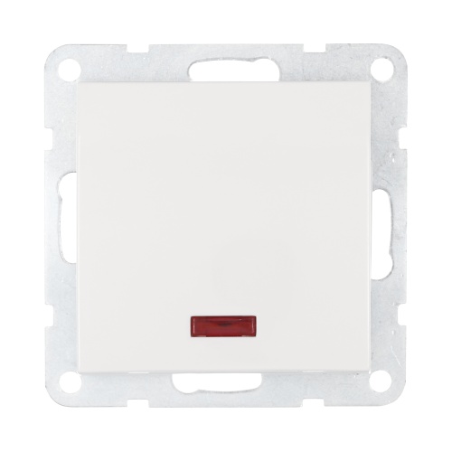 Выключатель 1-кл., c индикатором (схема 1L) 16 A, 250 B (белый) LK60