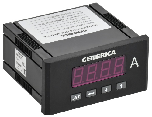 Амперметр цифр. щит. 1-ф. DO RS-485 48х96 LED GENERICA