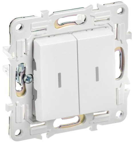 SKANDY Выключ. 2-кл. прох. с инд. 10А SK-V10W арк. бел. IEK