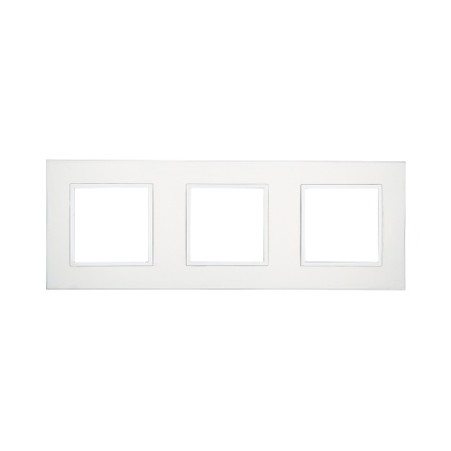 Рамка 3-постовая из натурального анодированного алюминия LK45