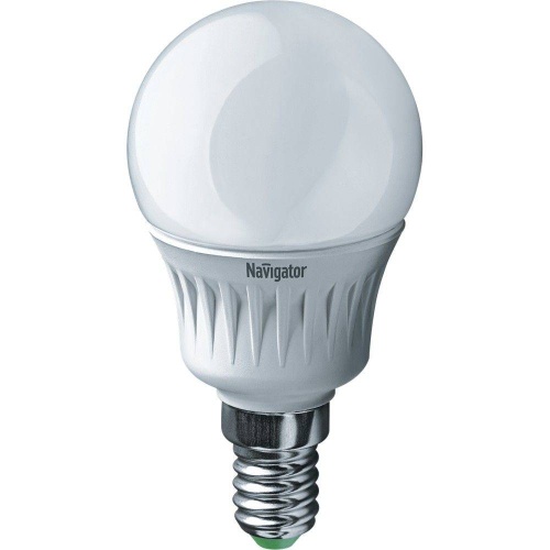 Лампа светодиодная LED Navigator 94 468 NLL-G45-7-230-4K-E14 шар матовый