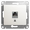 GLOSSA РОЗЕТКА компьютерная RJ45 кат.5E, ПЕРЛАМУТР