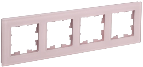 BRITE Рамка 4-мест. РУ-4-2-Бр стекло розовый матовый IEK BRITE Рамка 4-мест. РУ-4-2-Бр стекло розовый матовый IEK