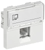 Розетка для "ПРАЙМЕР" информационная RJ-45 UTP кат.5e, 2 модуля.  РКИ-20-00-П (упак.10шт) ИЭК.