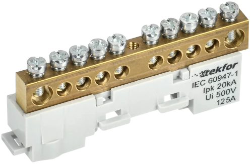 TEKFOR Шина L "фаза" неизол. на унив. держ. 8х12-10-Ср IEK