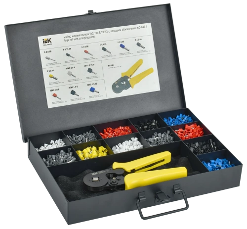 Набор наконечников №2 тип НШВИ/НШВИ(2) с клещ. обж. КО-04 IEK Набор наконечников №2 тип НШВИ/НШВИ(2) с клещ. обж. КО-04 IEK