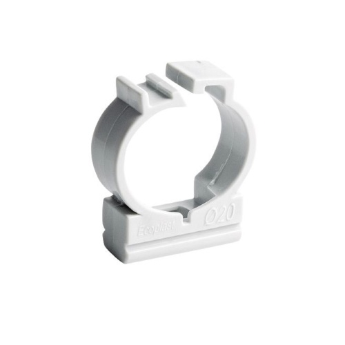CFC20G Держатель с защелкой, без галогена, для труб D20мм (1уп = 100шт) Экопласт