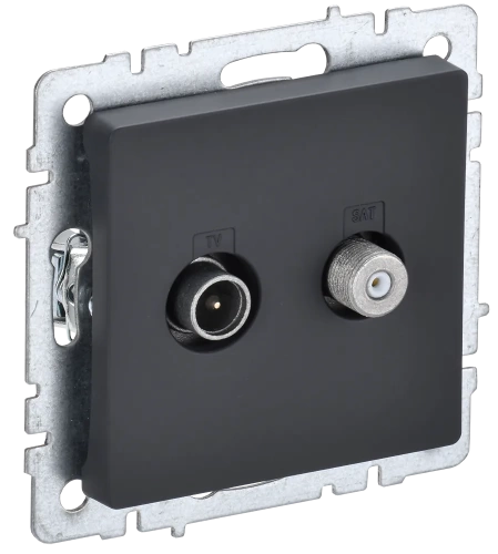 BRITE Роз. двойная TV+SAT РТВ/РСп12-БрГ граф. IEK BRITE Роз. двойная TV+SAT РТВ/РСп12-БрГ граф. IEK