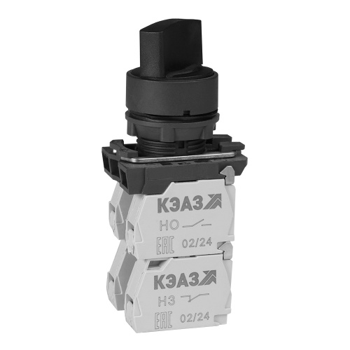 КПЕ2520Р-черный-2но+0нз-ручка-фикс-3поз-IP54