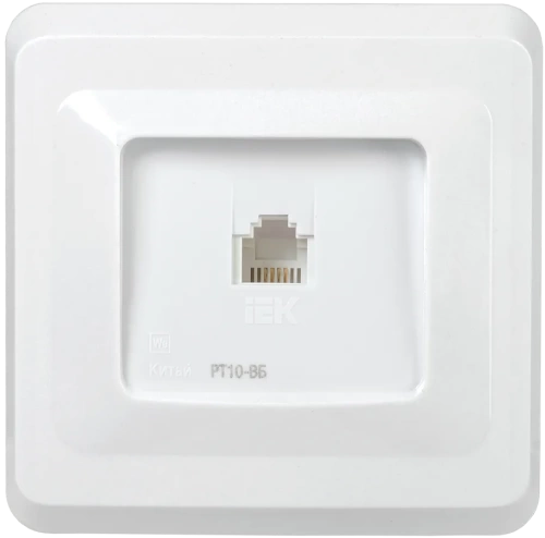 РТ10-ВБ Розетка 1-ая телефонная RJ11 ВЕГА белый IEK