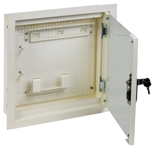 ITK LINEA R Шкаф мультимедиа 400х400мм стекл. бел. RAL9016 ITK LINEA R Шкаф мультимедиа 400х400мм стекл. бел. RAL9016