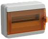 TEKFOR Корпус пласт. КМПн-12 IP65 оранж. прозр. дверь IEK