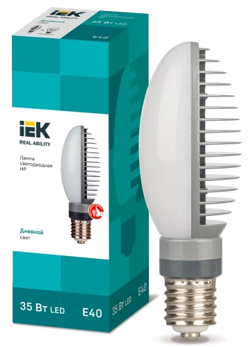 Лампа LED HP 35Вт 120град 230В 5000К E40 пов. цоколь IEK