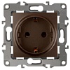 12-2001-13 Эл/ус ЭРА Розетка 2P+E Schuko, 16A-250В, IP20, без м.лапок, Эра12, бронза