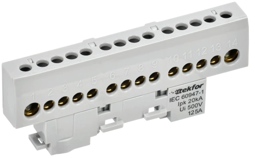 TEKFOR Шина L "фаза" изол. на унив. держ. 8х12-14-Ср IEK