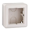 W59 КОРОБКА подъемная для наружного монтажа с рамкой 1-местная, БЕЛЫЙ