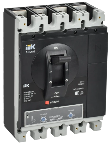 ARMAT Авт. выкл. лит. корпус 4P H 50кА 400А ТМ рег. IEK