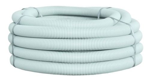 Труба гофр. ПВХ с протяжкой d63 мм (15 м) серая EKF-Plast Труба гофр. ПВХ с протяжкой d63 мм (15 м) серая EKF-Plast