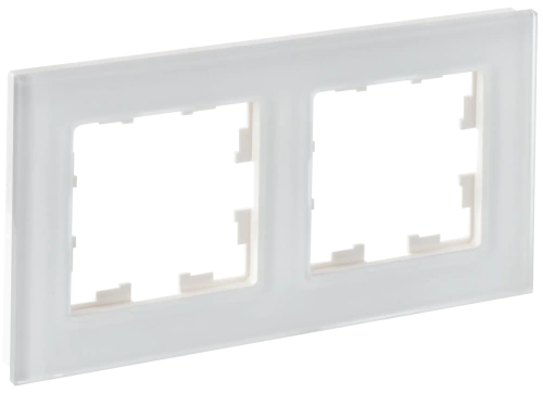 BRITE Рамка 2-мест. РУ-2-2-Бр стекло бел. матовый IEK BRITE Рамка 2-мест. РУ-2-2-Бр стекло бел. матовый IEK