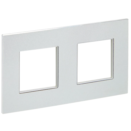 SKANDY Рамка 2-мест. SK-F32S металл сереб. IEK