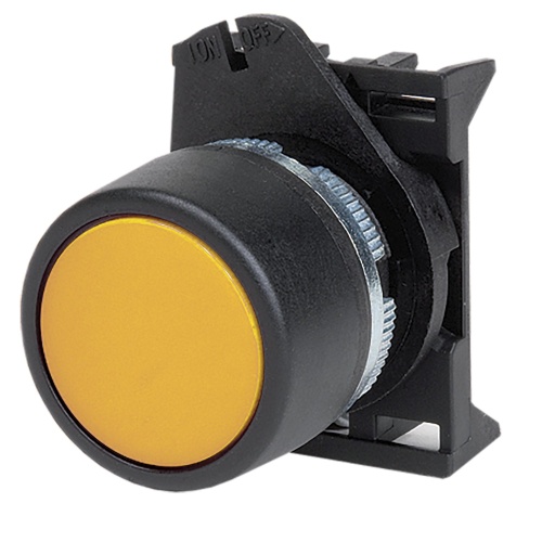 Кнопка плоская прозрачная без фиксации, желтая (упак. 10 шт) Кнопка плоская прозрачная без фиксации, желтая (упак. 10 шт)