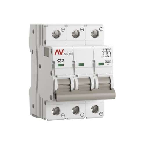 Выключатель автоматический AV-6 DC 3P 32A (K) 6kA EKF AVERES