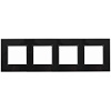 14-5104-05 Эл/ус ЭРА Рамка на 4 поста, стекло, Эра Elegance, чёрный+антр