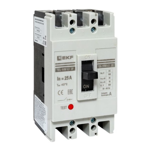 Выключатель автоматический ВА-99М 63/25А 3P 25кА EKF