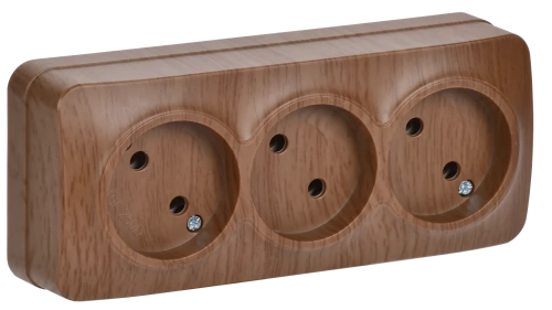 РС23-2-ХД Розет. 3-ая без з/к о/у 10А GLORY дуб IEK РС23-2-ХД Розет. 3-ая без з/к о/у 10А GLORY дуб IEK