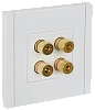 FORTE&PIANO Аудиорозетка 4-мест. FP239 бел. IEK
