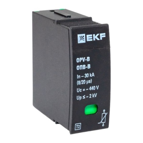 Сменный модуль к ОПВ-B In-30кА 440В с сигнализацией EKF Сменный модуль к ОПВ-B In-30кА 440В с сигнализацией EKF
