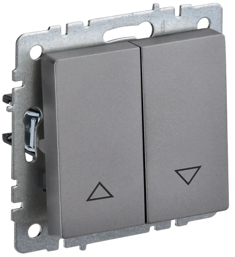 BRITE Выключ. жалюзи 10А ВС10-1-5-БрС сталь IEK BRITE Выключ. жалюзи 10А ВС10-1-5-БрС сталь IEK