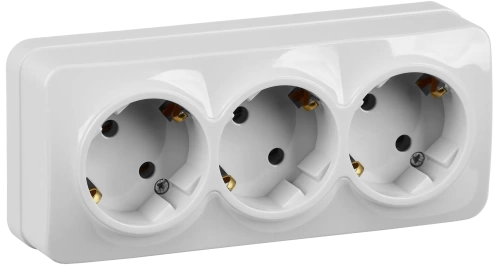 РС23-3-ХБ Розет. 3-ая с з/к о/у 16А GLORY белый IEK РС23-3-ХБ Розет. 3-ая с з/к о/у 16А GLORY белый IEK