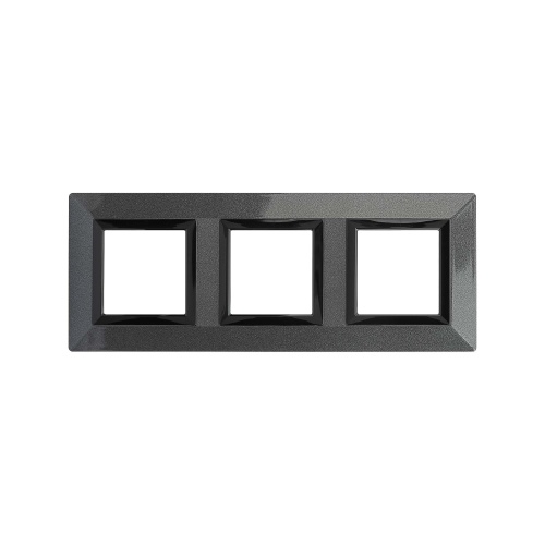 Рамка из металла, "Avanti", темно-серая, 6 модулей