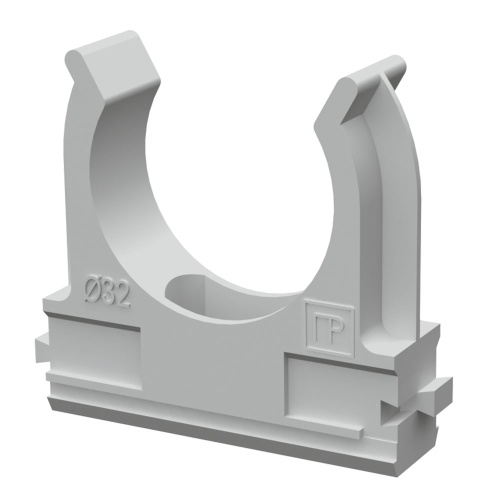 Крепеж-клипса для труб АБС-пластик в карт д32 (50шт/500шт уп/кор) Промрукав Крепеж-клипса для труб АБС-пластик в карт д32 (50шт/500шт уп/кор) Промрукав